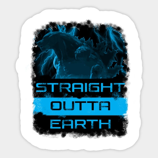 Straight Outta Earth Sticker by TeeeeeeTime